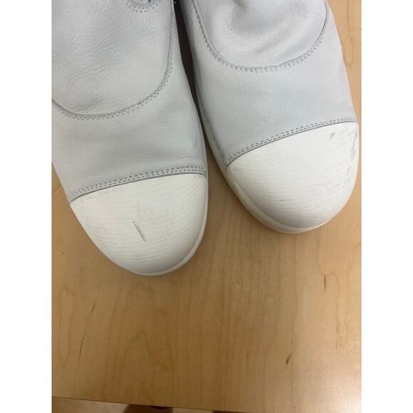 Nila & Nila Made in Italy Gray Leather Perforated Back Zip‎ Sneaker/Boot EU 40 - Picture 6 of 10